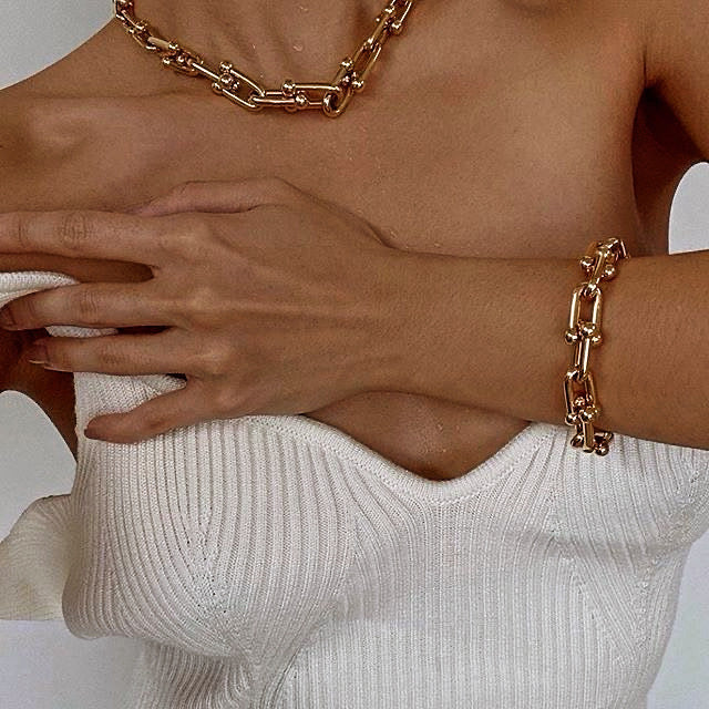 Conjunto Colar e Pulseira Inspiração TF
