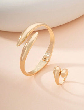Conjunto Bracelete e Anel Minimalista